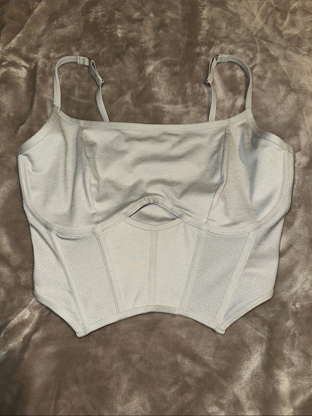 Women's light grey Longline Bustier Bralette